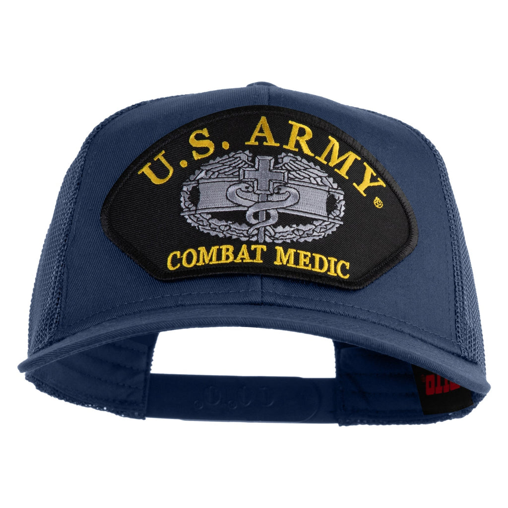 U.S. Army Combat Medic Patched Solid Cotton Twill Mesh Prostyle Cap