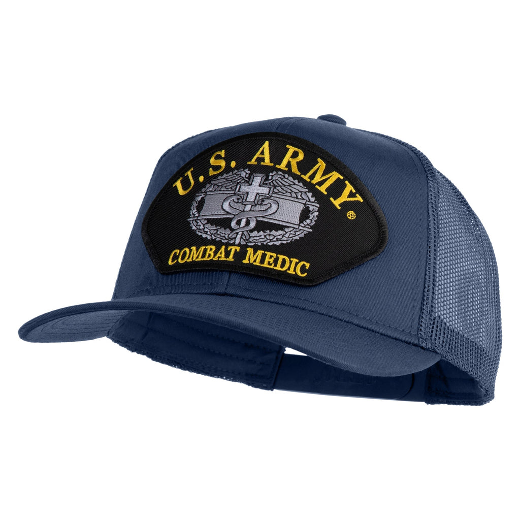 U.S. Army Combat Medic Patched Solid Cotton Twill Mesh Prostyle Cap