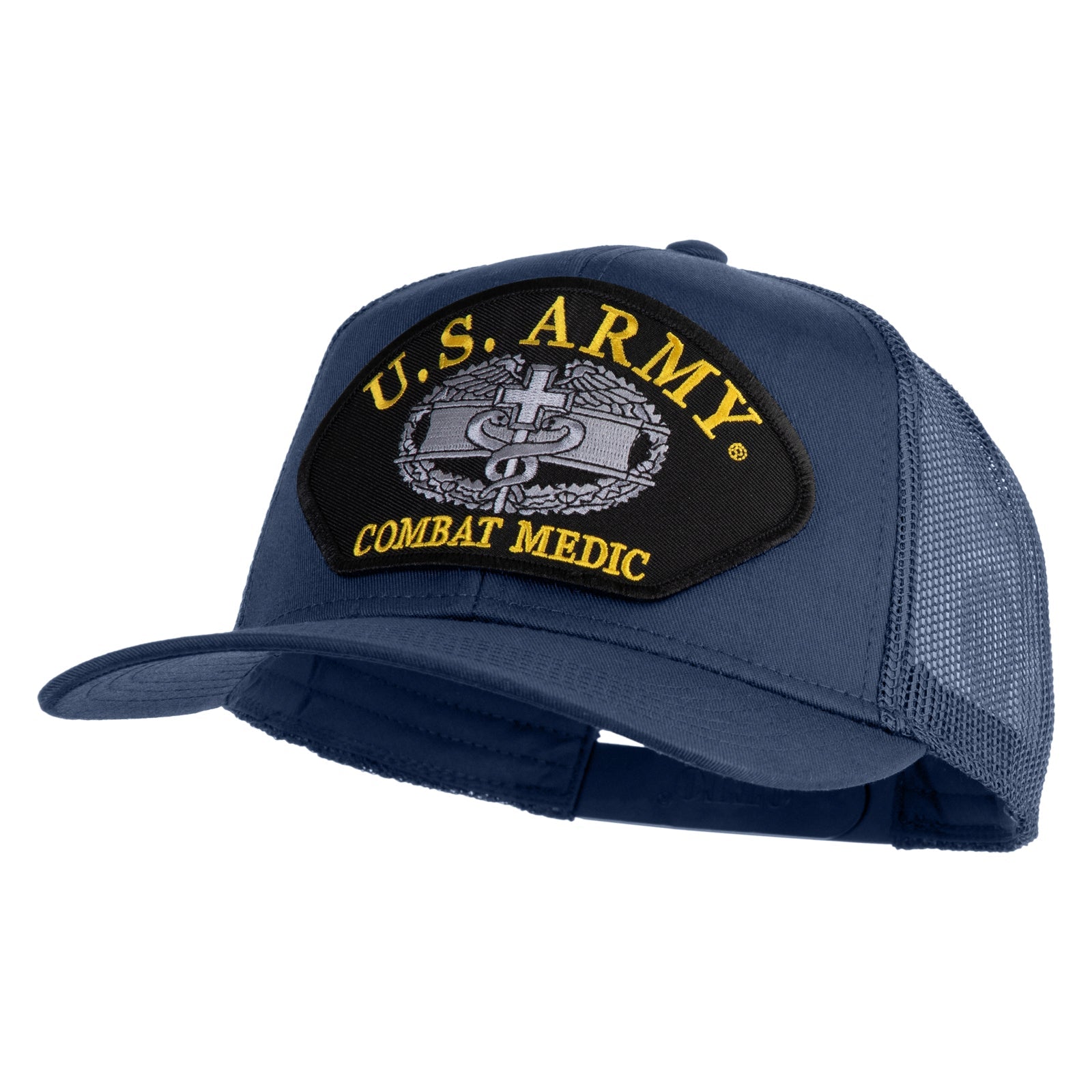 U.S. Army Combat Medic Patched Solid Cotton Twill Mesh Prostyle Cap