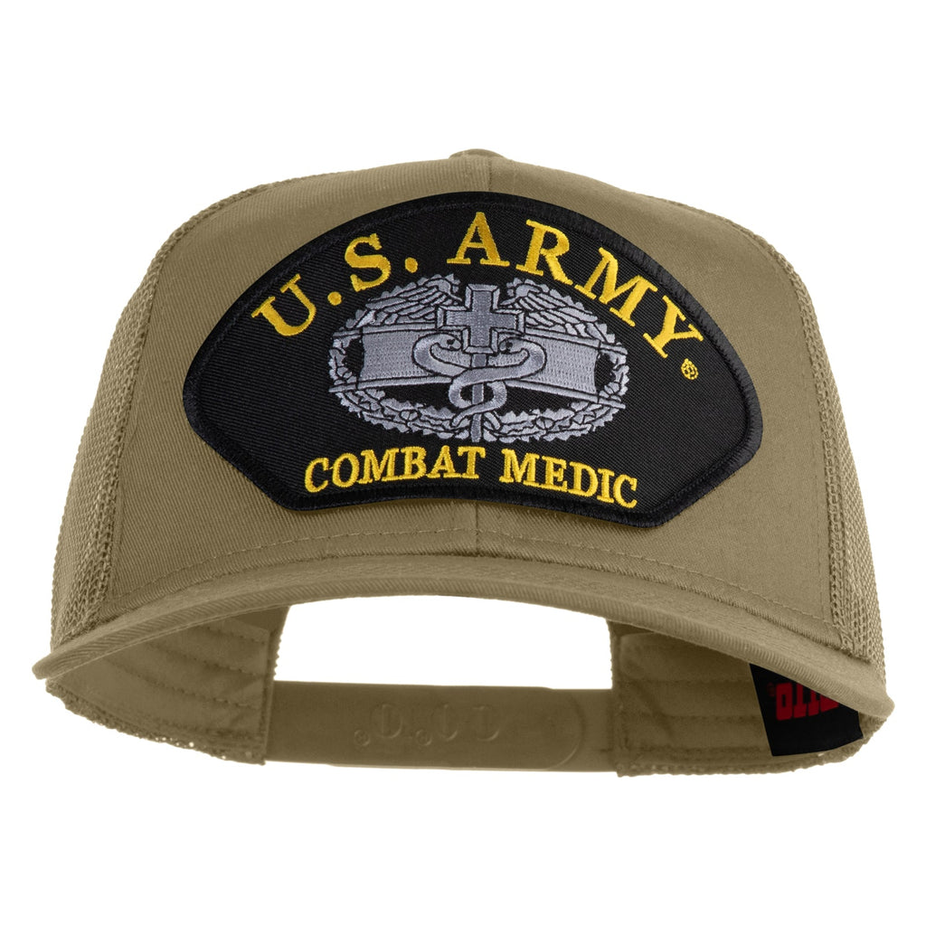 U.S. Army Combat Medic Patched Solid Cotton Twill Mesh Prostyle Cap