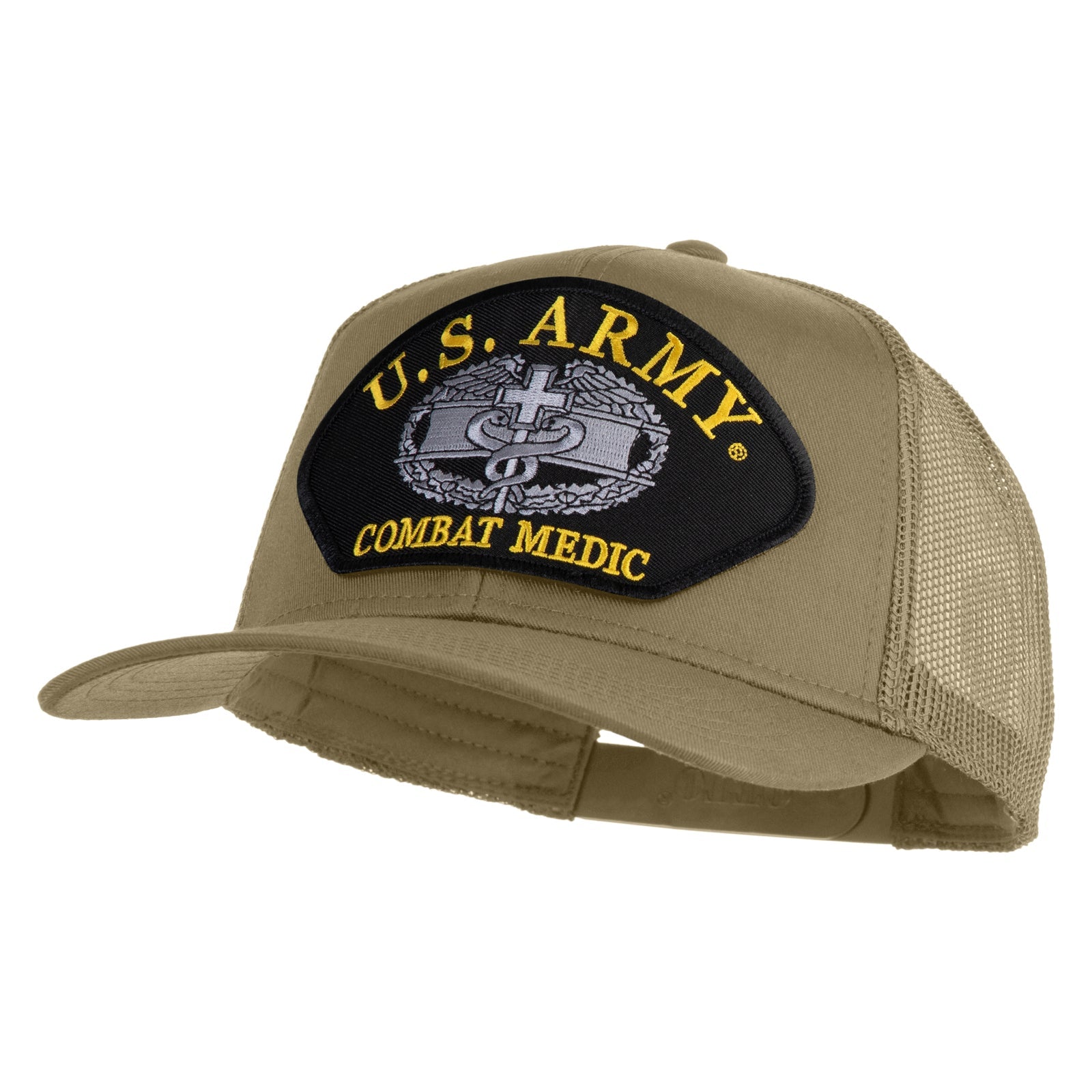 U.S. Army Combat Medic Patched Solid Cotton Twill Mesh Prostyle Cap