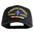 Black cap with '1st Marine Division Vietnam Veteran' patch on a white background