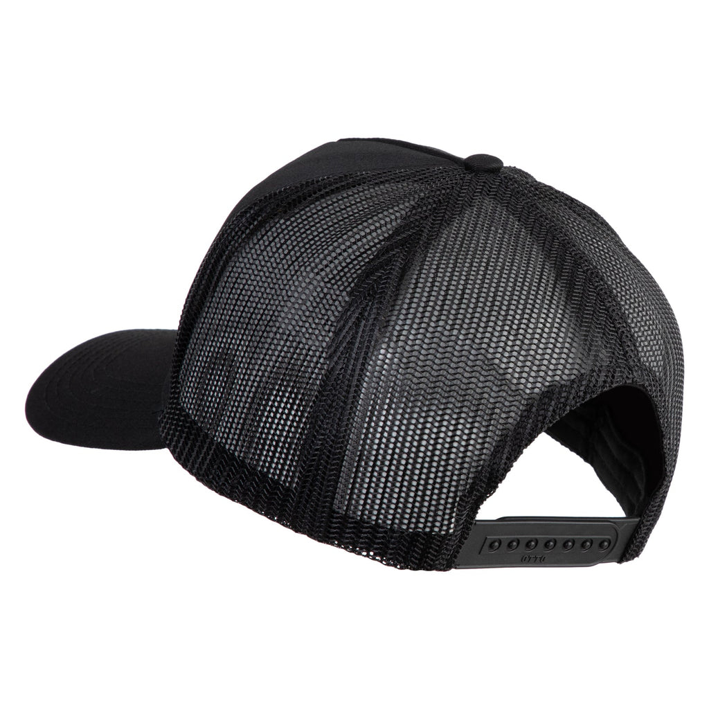 Navy blue mesh cap on a white background