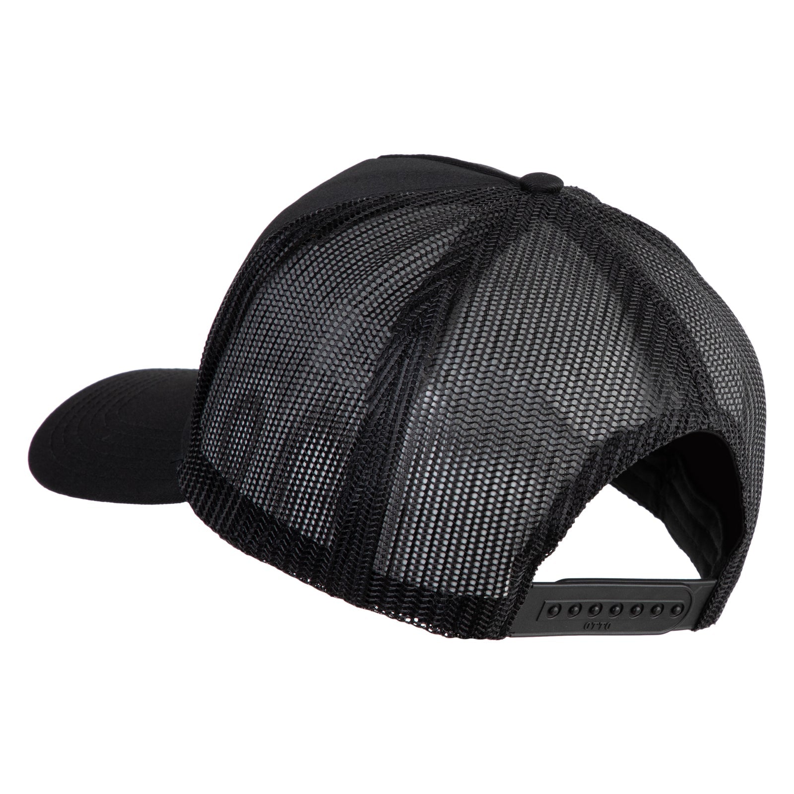 Navy blue mesh cap on a white background