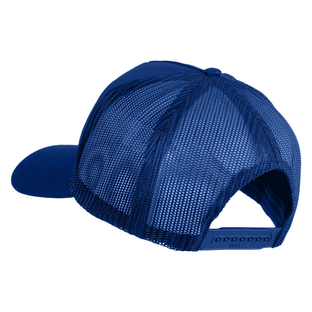 Blue mesh cap on a white background