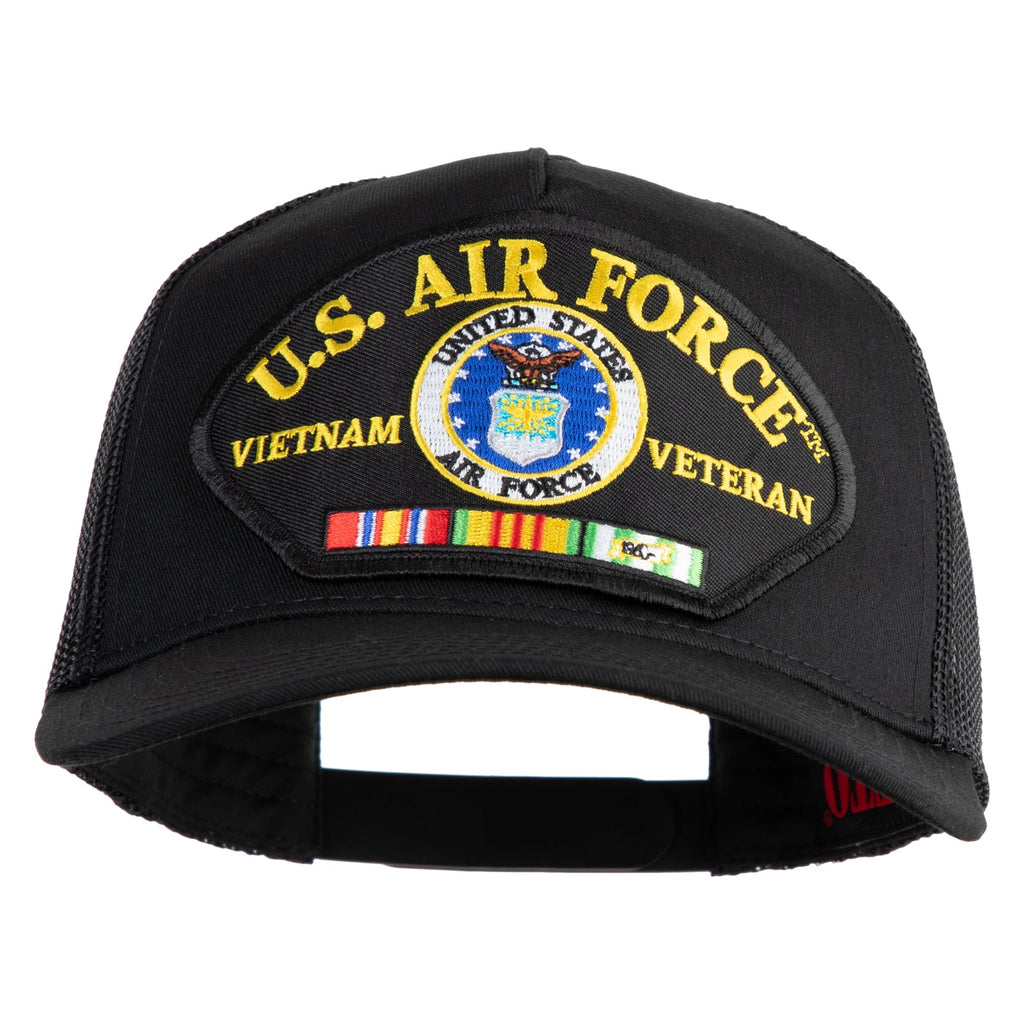 U.S. Air Force Vietnam Veteran Patched Solid Cotton Twill 5 panel Mesh Back Cap