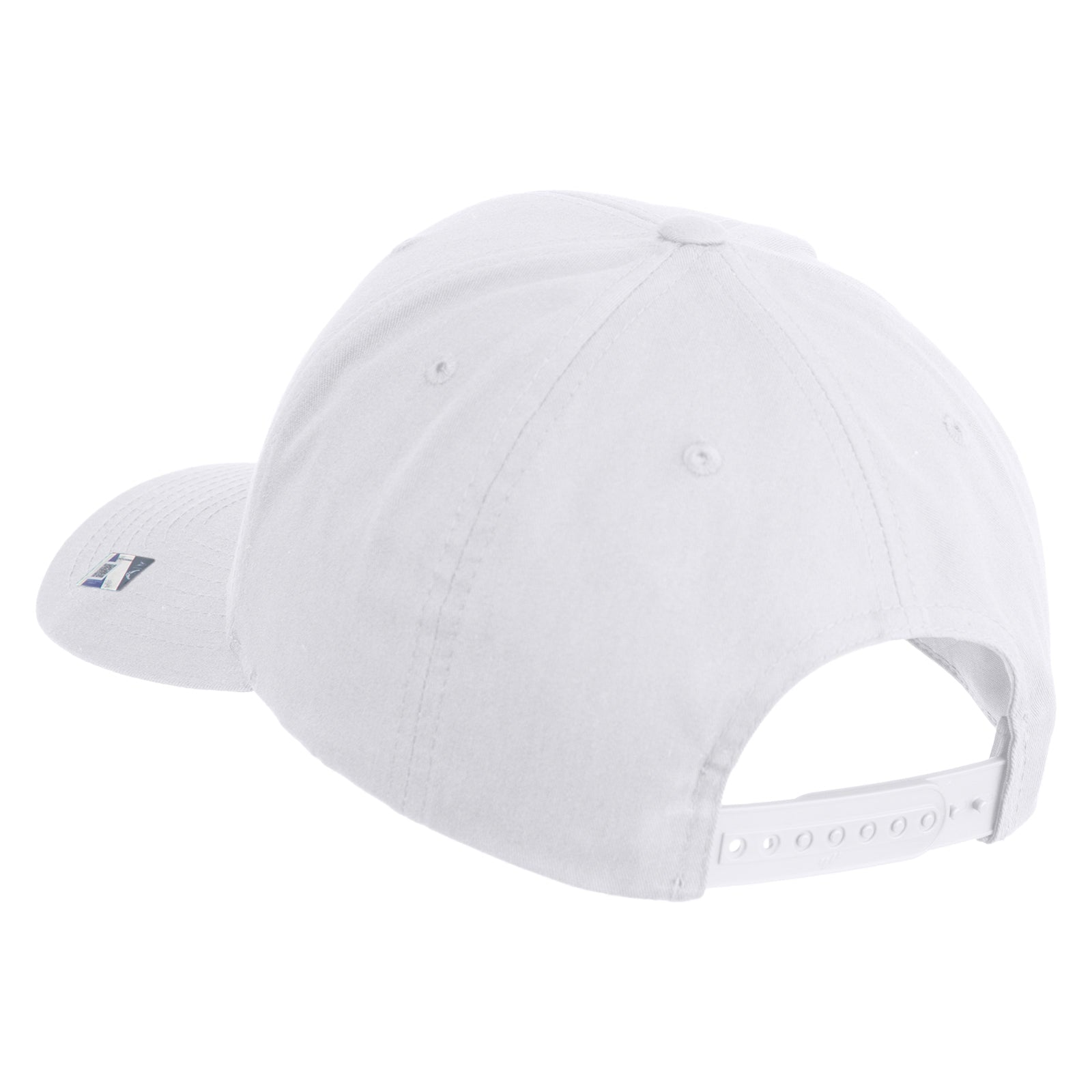 White baseball cap on a white background