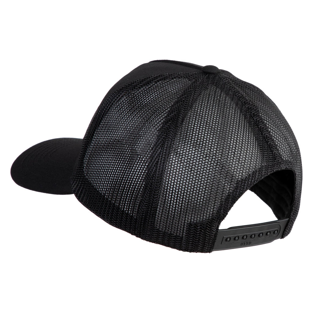 Black mesh cap on a white background