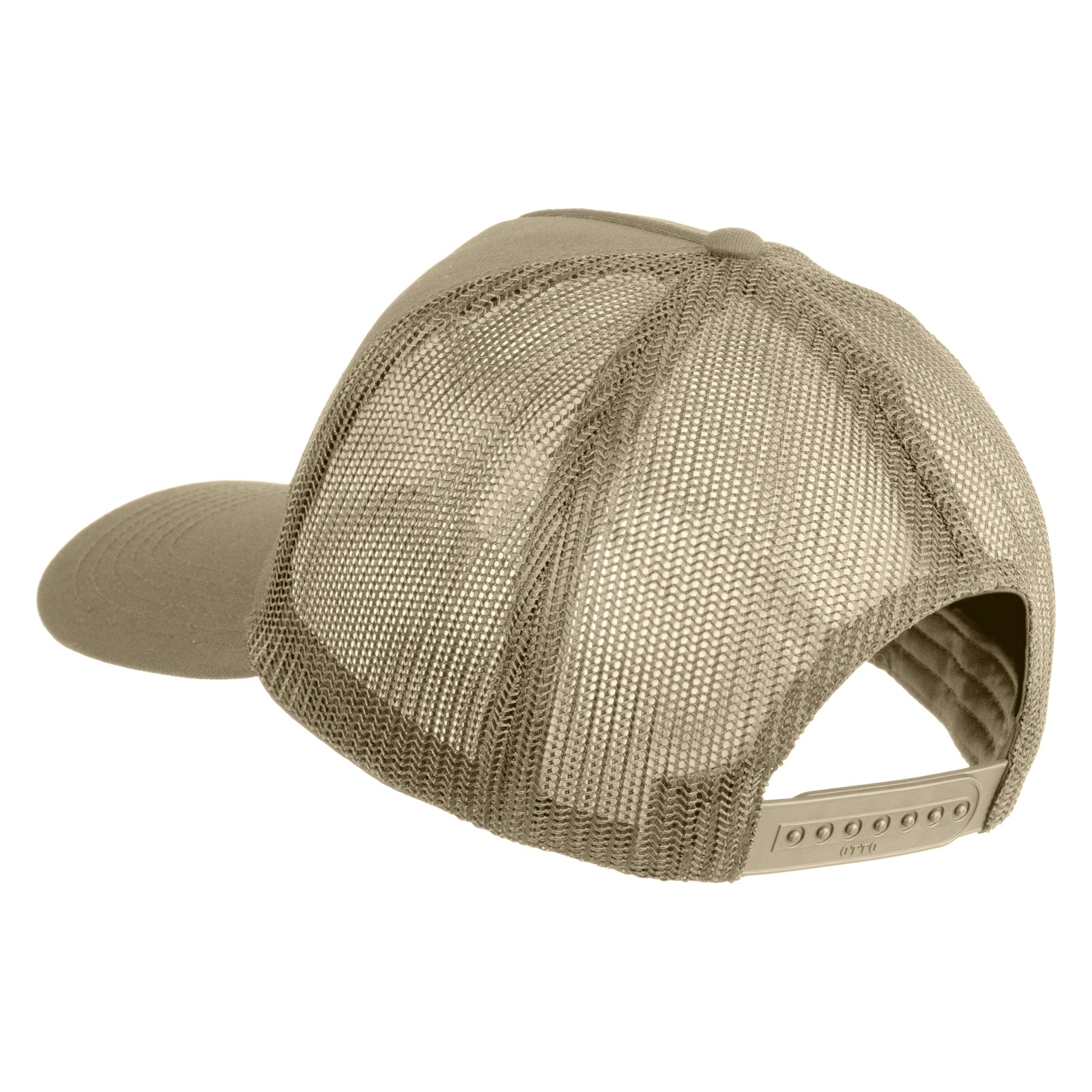Beige mesh cap on a white background