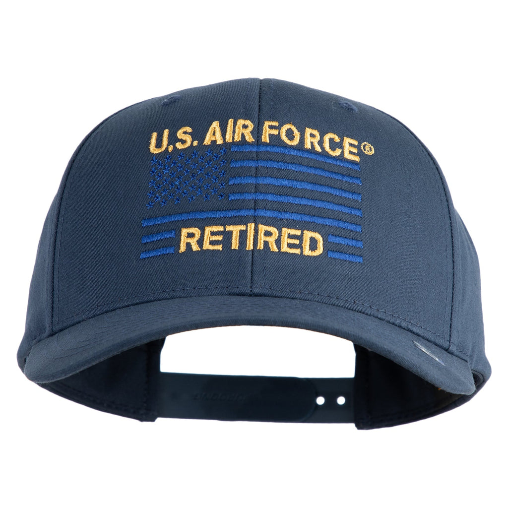 Blue cap with 'U.S. Air Force Retired' text on a white background