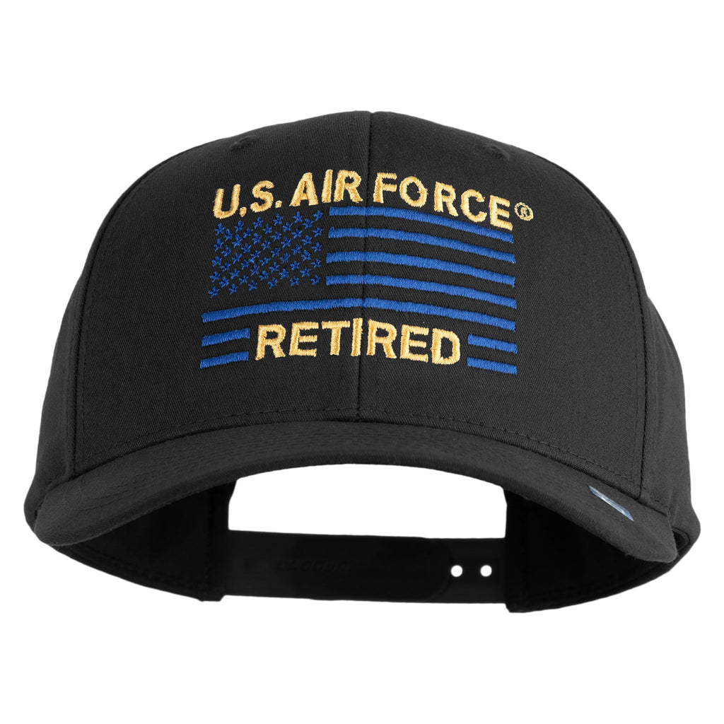 Black cap with U.S. Air Force Retired logo on a white background