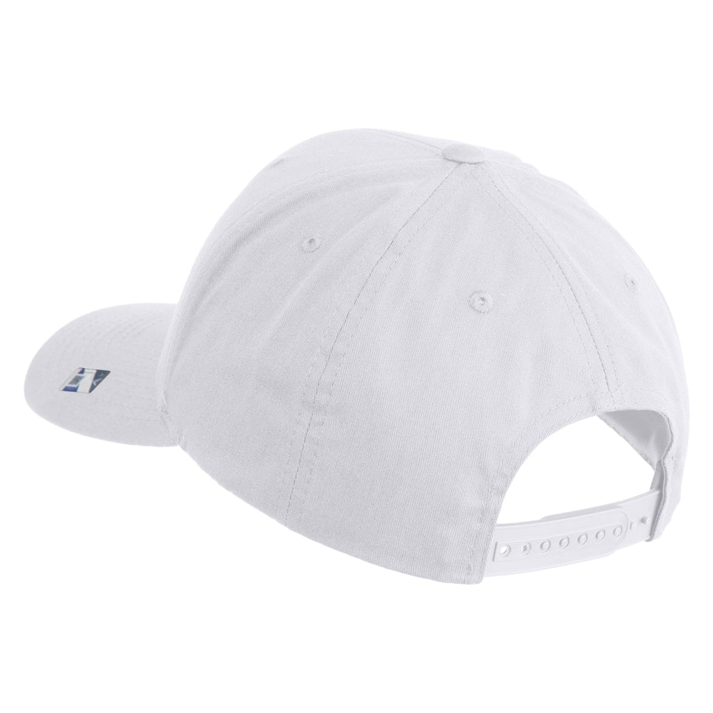 White baseball cap on a white background