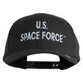 Black cap with 'U.S. Space Force' text on a white background