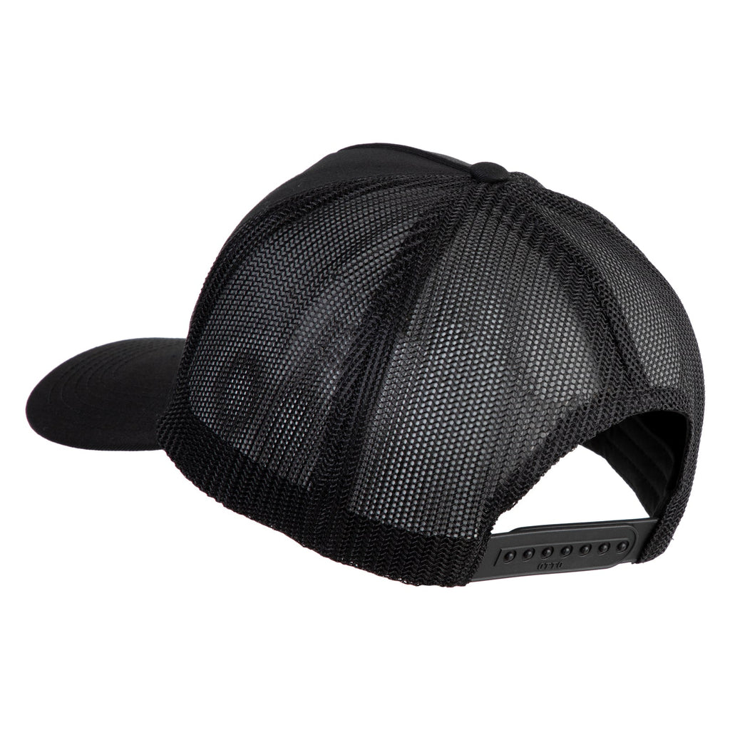 Navy blue mesh cap on a white background