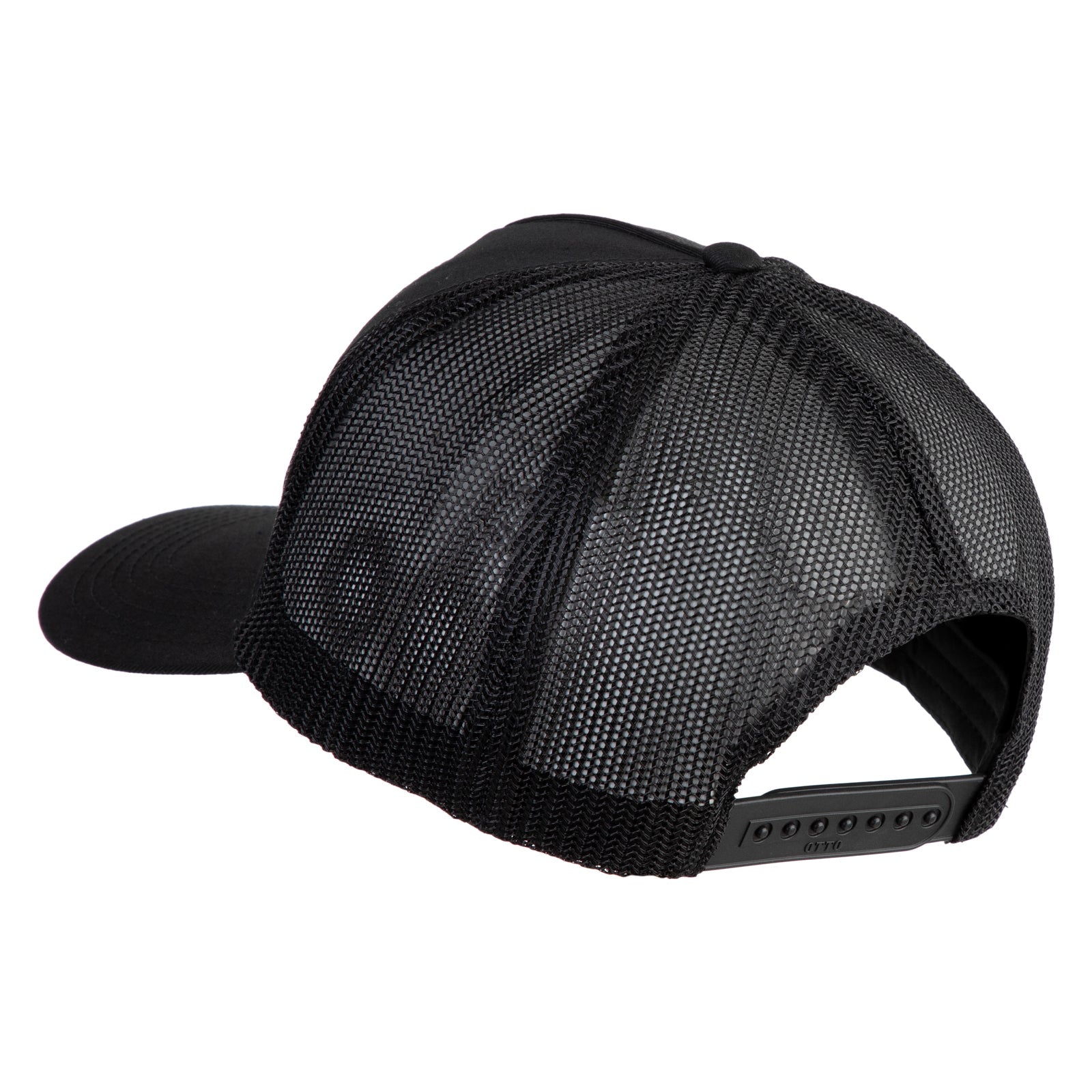 Navy blue mesh cap on a white background