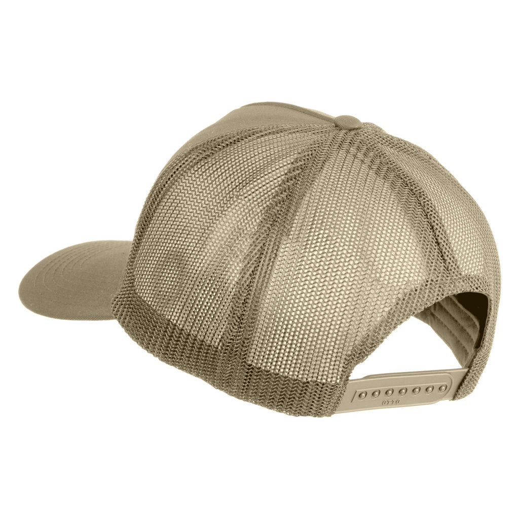 Beige mesh cap on a white background