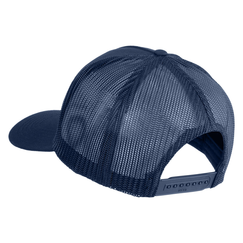 Black cap with a logo on a white background