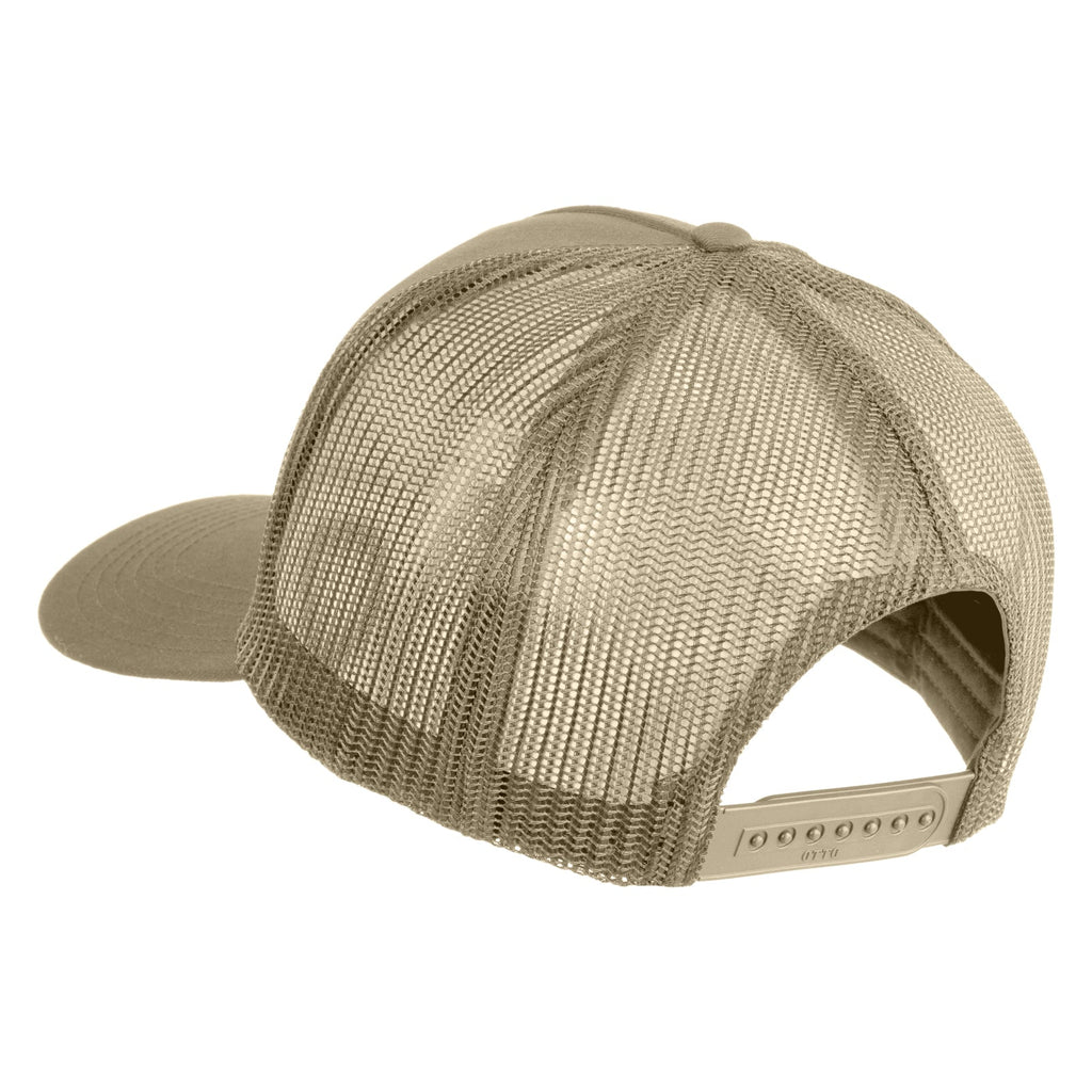 Beige mesh cap on a white background