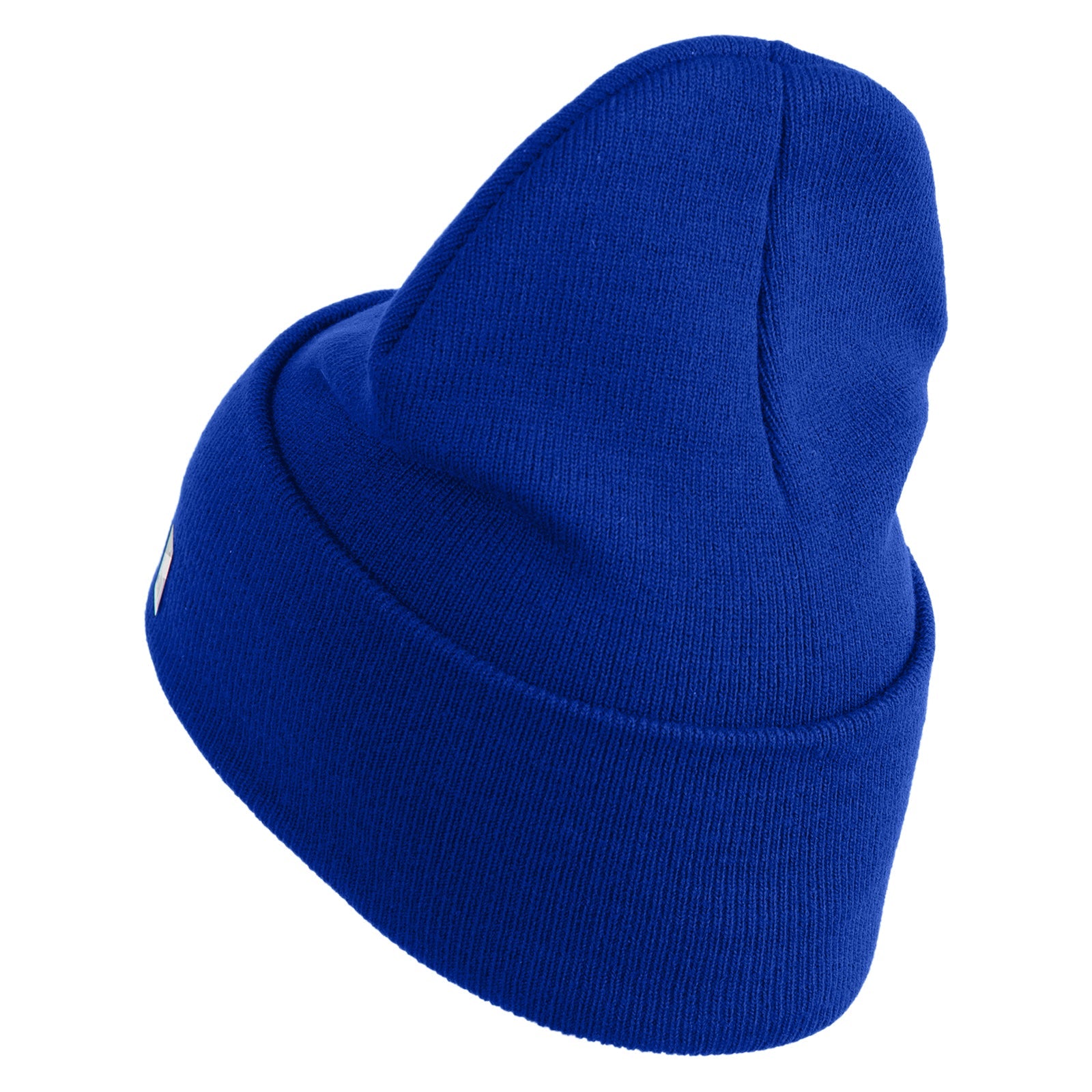 Blue beanie on a white background