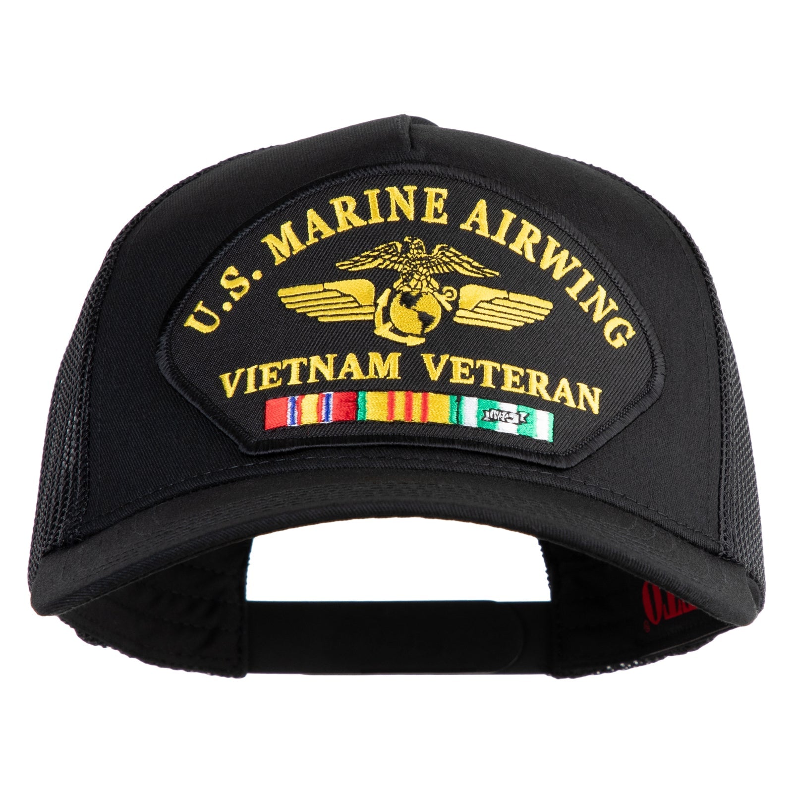 U.S. Marine Airwing Vietnam Veteran Patched Solid Cotton Twill 5 panel Mesh Back Cap