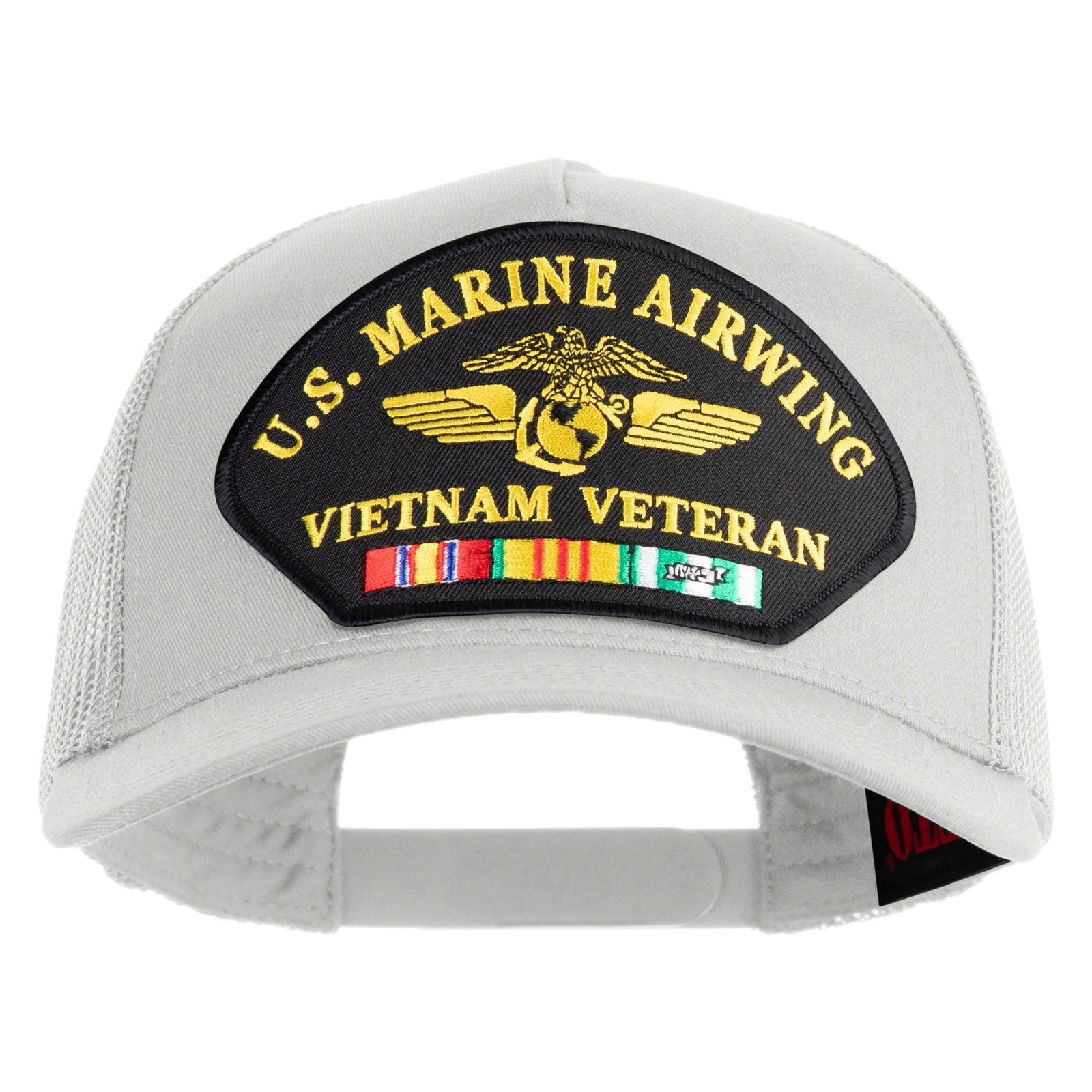 U.S. Marine Airwing Vietnam Veteran Patched Solid Cotton Twill 5 panel Mesh Back Cap