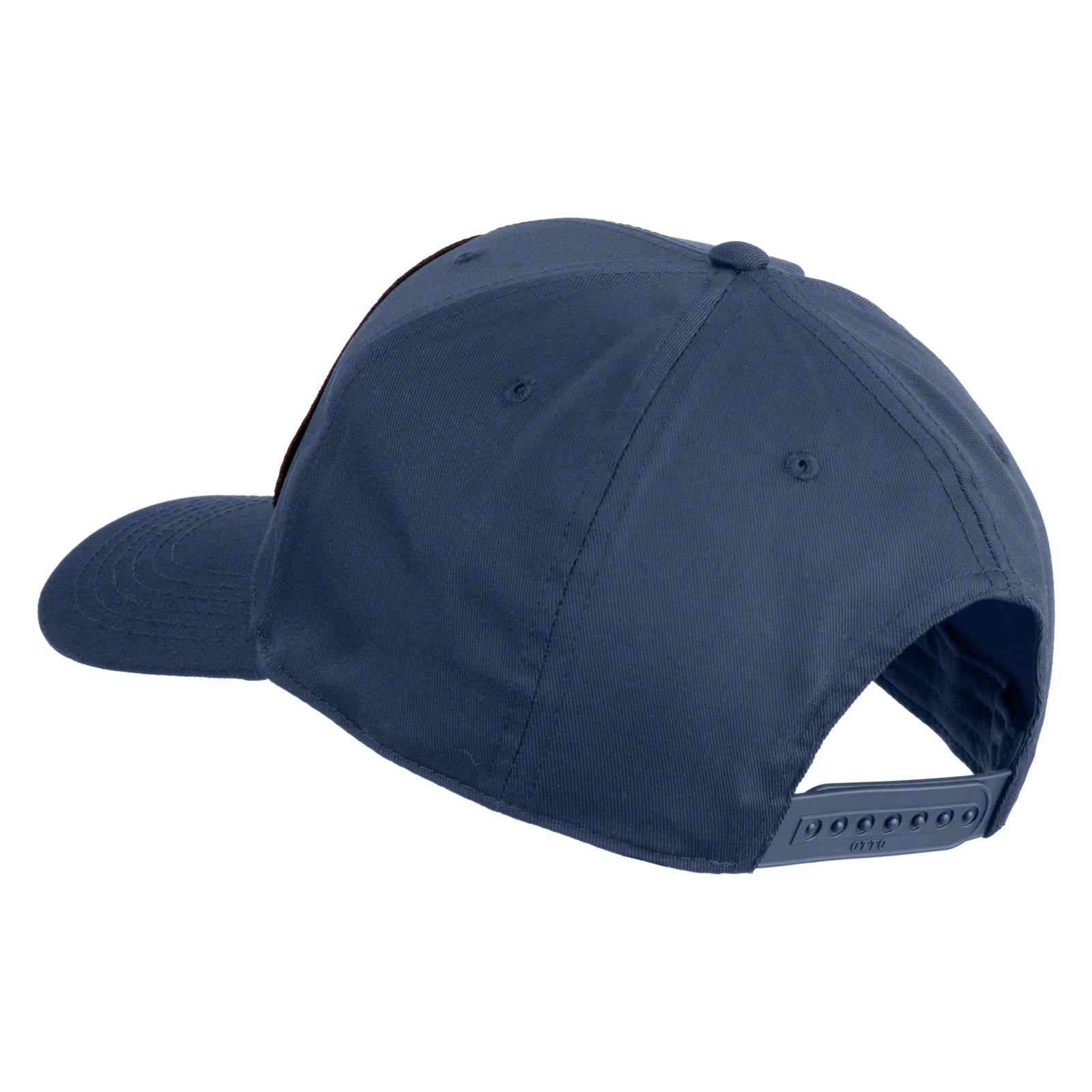Navy blue baseball cap on a white background
