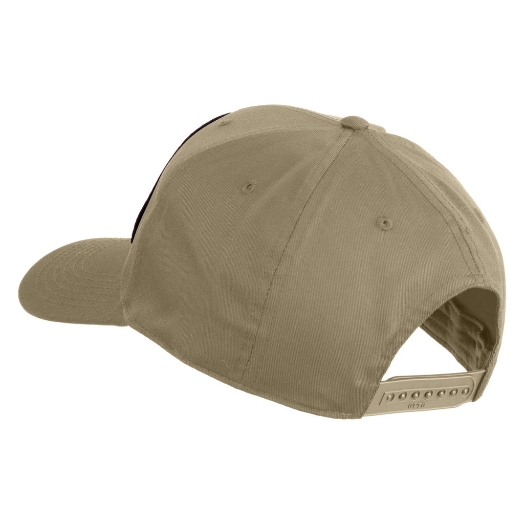 Beige baseball cap on a white background