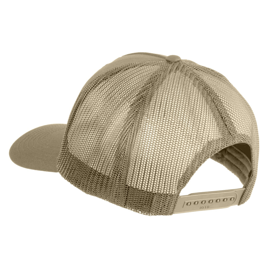Beige mesh cap on a white background