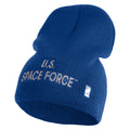 Black beanie with 'U.S. Space Force' text on a white background