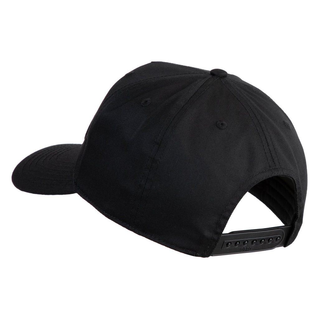 Black baseball cap on a white background