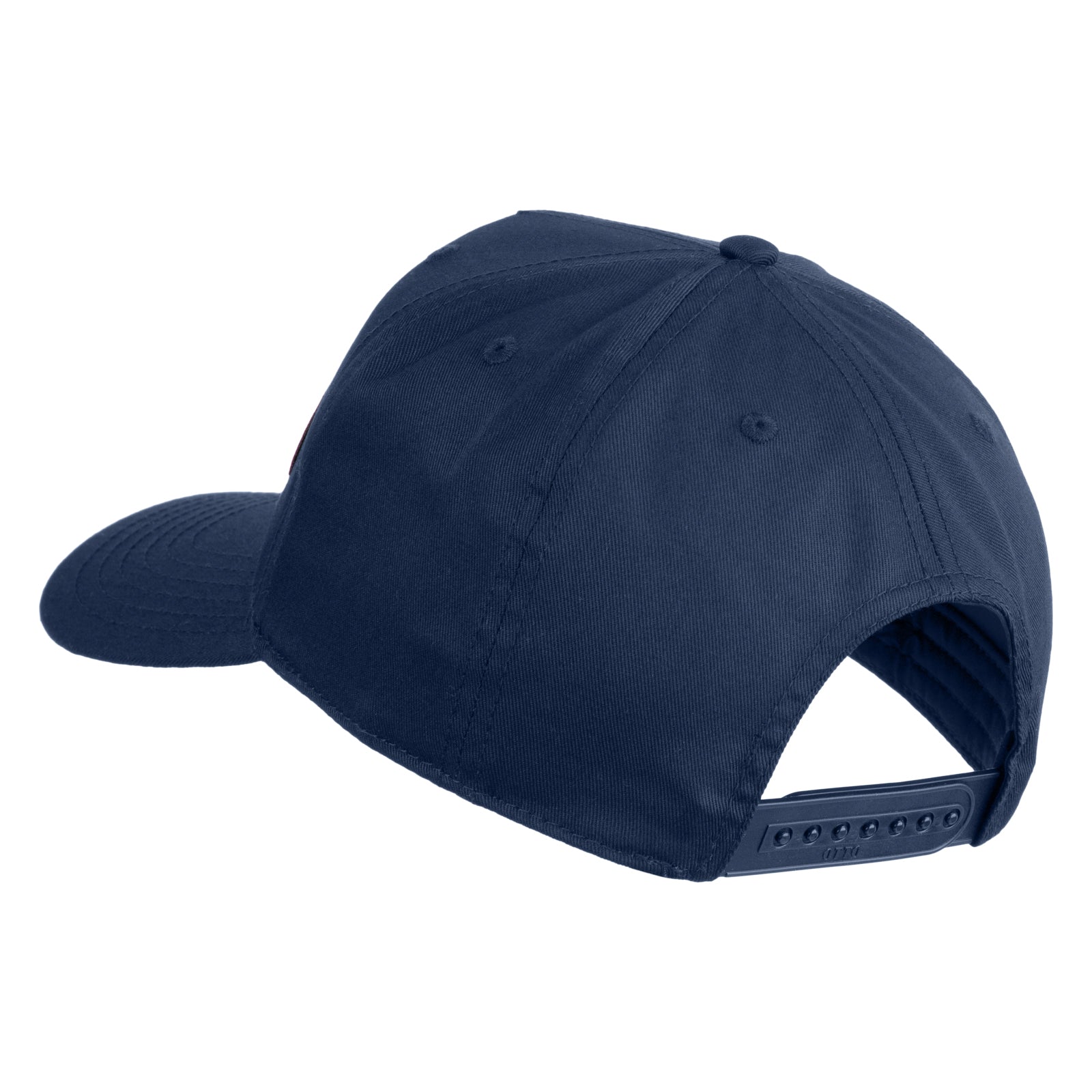 Navy blue baseball cap on a white background