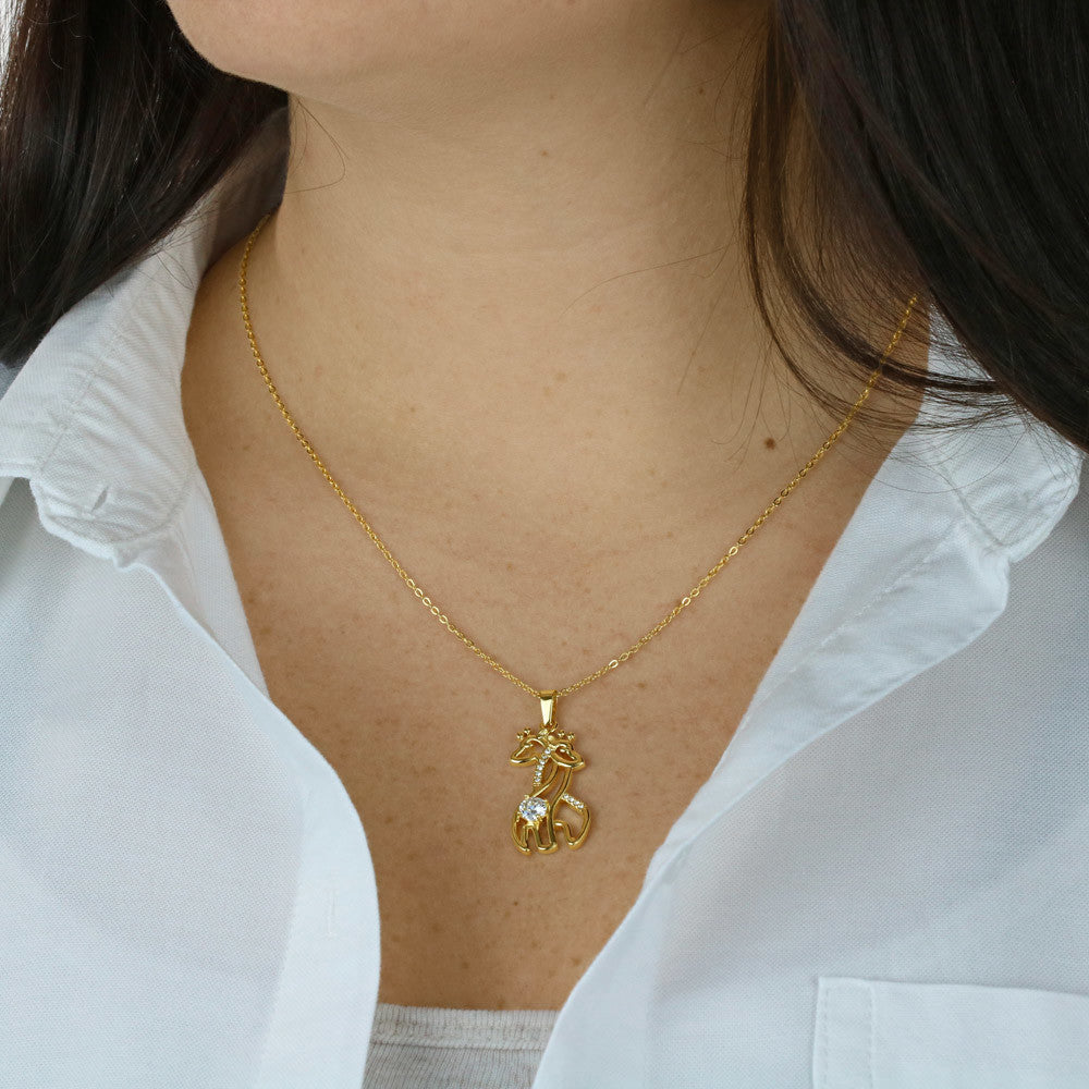 To My Daughter! Giraffe Necklace - You'll Always Be My Baby Girl