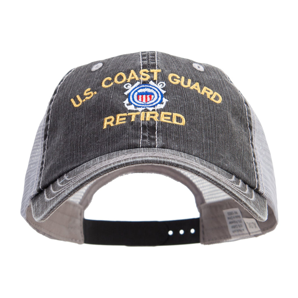 U.S. Coast Guard retired cap with emblem on a white background