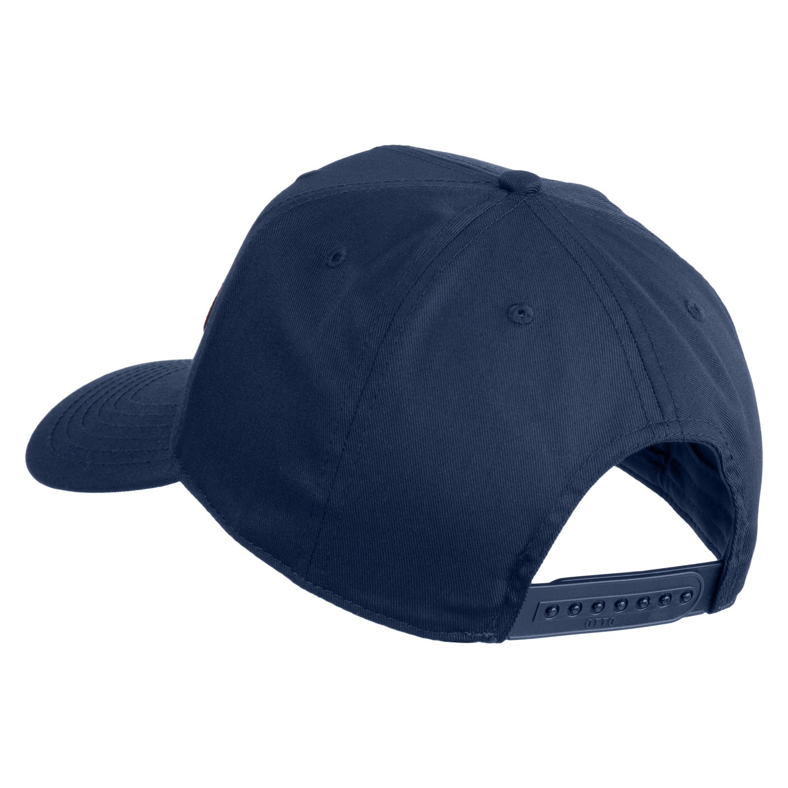Navy blue baseball cap on a white background