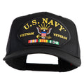 Black cap with U.S. Navy Vietnam Veteran patch on a white background