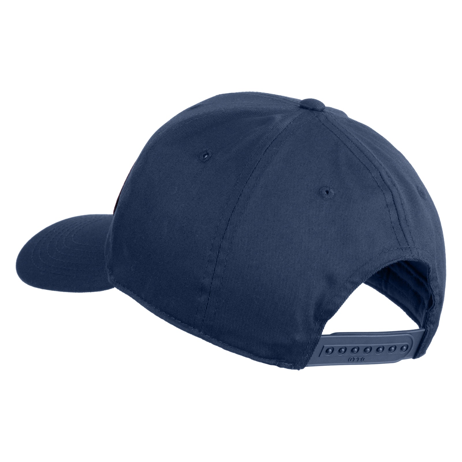 Navy blue baseball cap on a white background