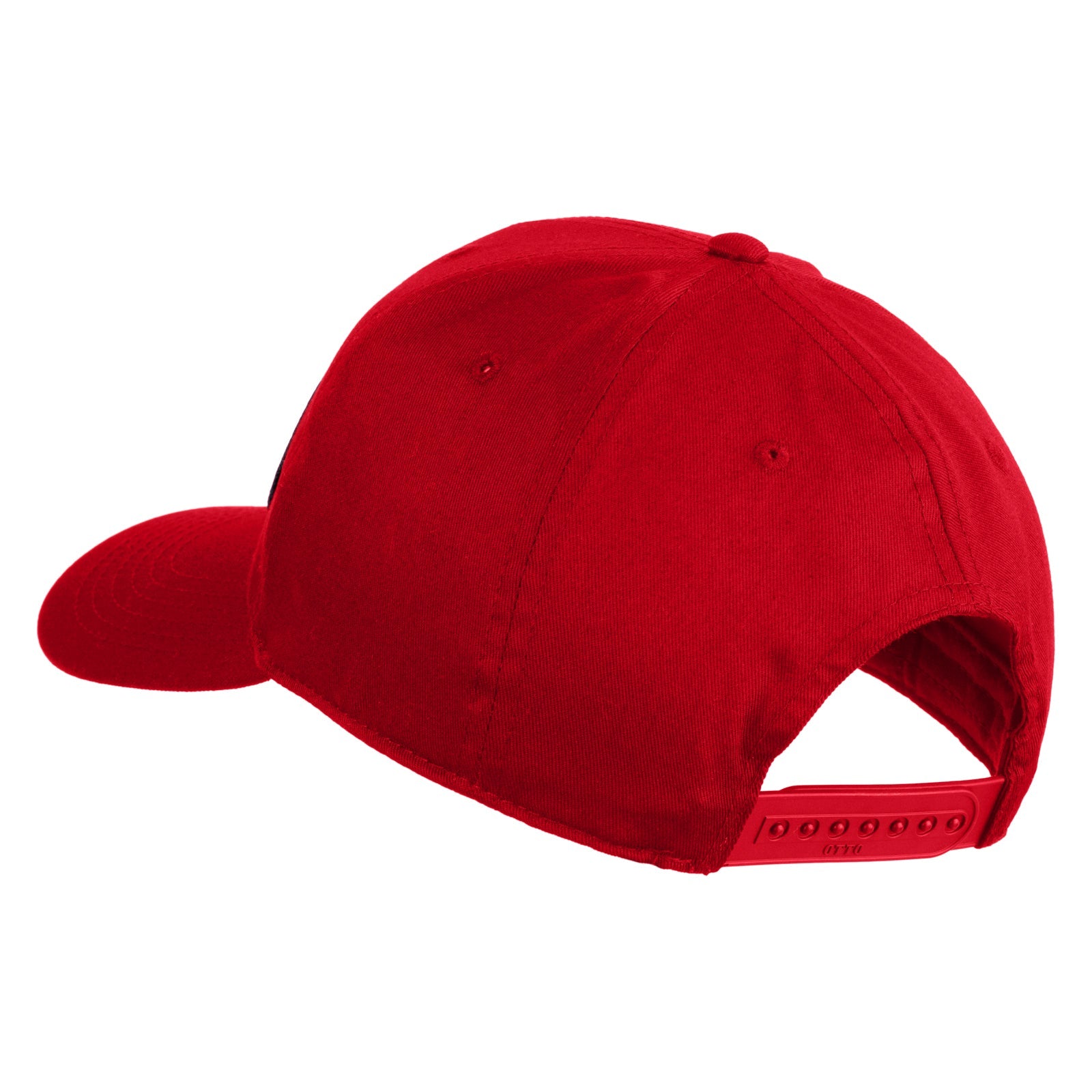 Red baseball cap on a white background