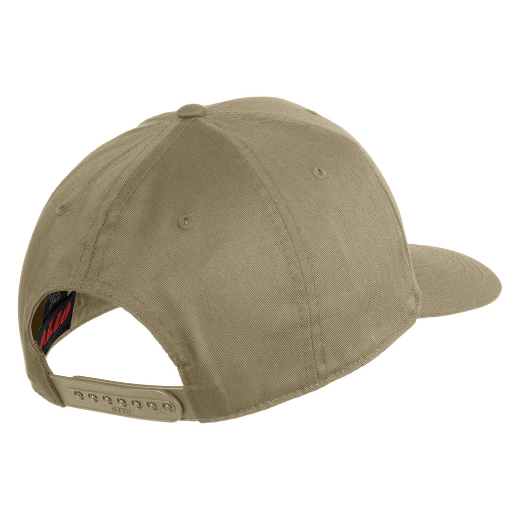 Beige baseball cap on a white background