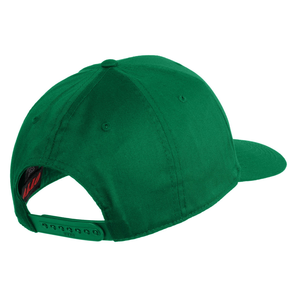 Green baseball cap on a white background