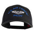 Black cap with U.S. Air Force Pilot emblem and text on a white background