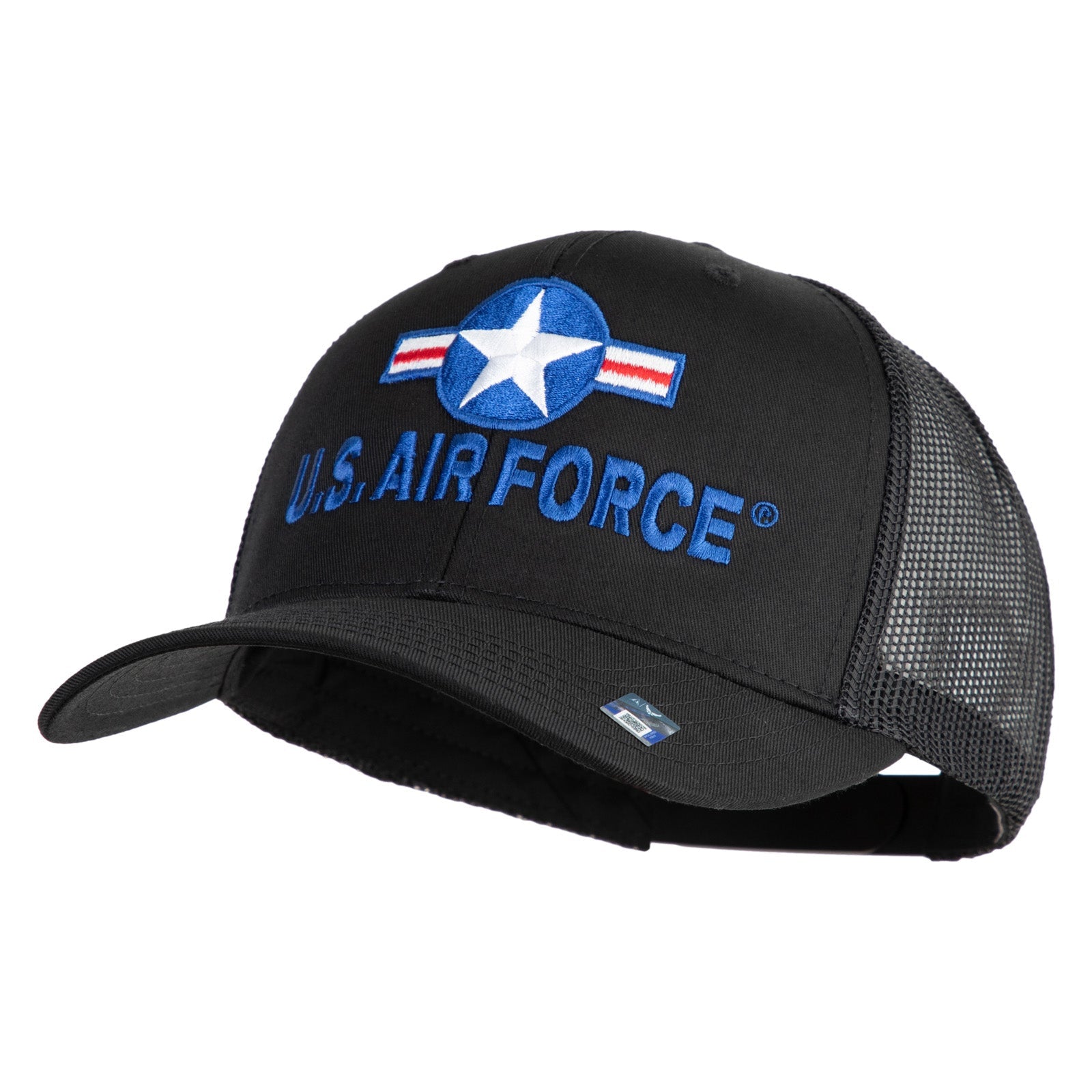 U.S. Air Force Roundel Embroidered Solid Cotton Twill Mesh Prostyle Cap