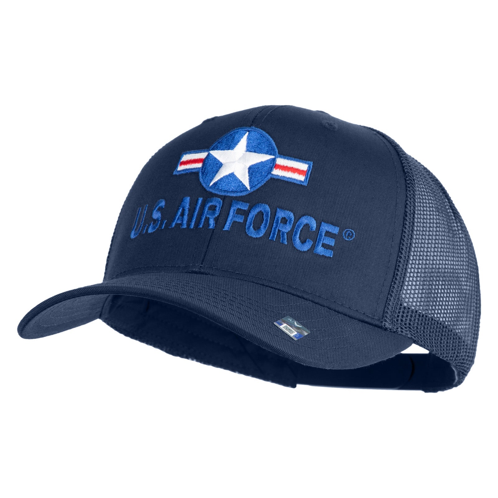 U.S. Air Force Roundel Embroidered Solid Cotton Twill Mesh Prostyle Cap