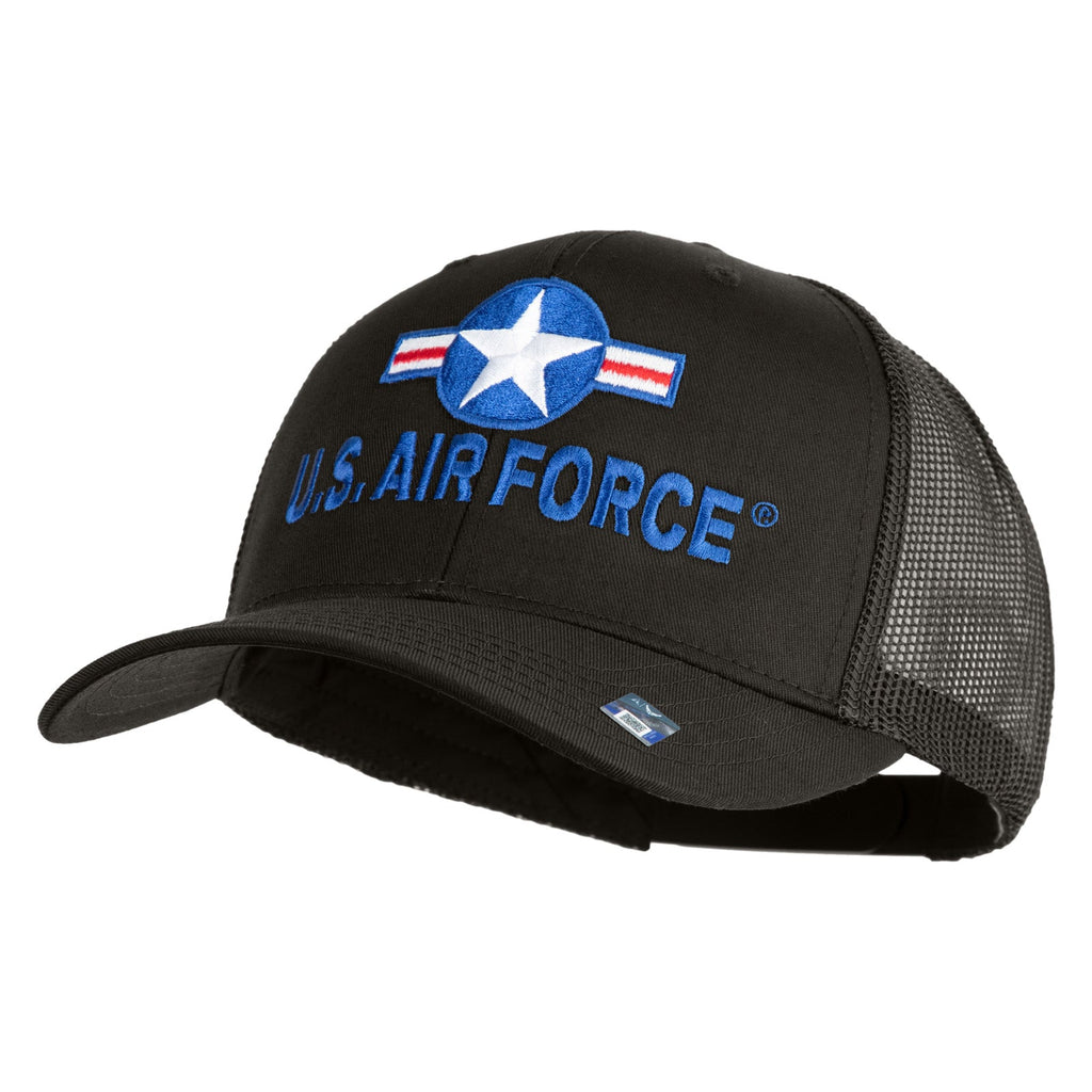 U.S. Air Force Roundel Embroidered Solid Cotton Twill Mesh Prostyle Cap