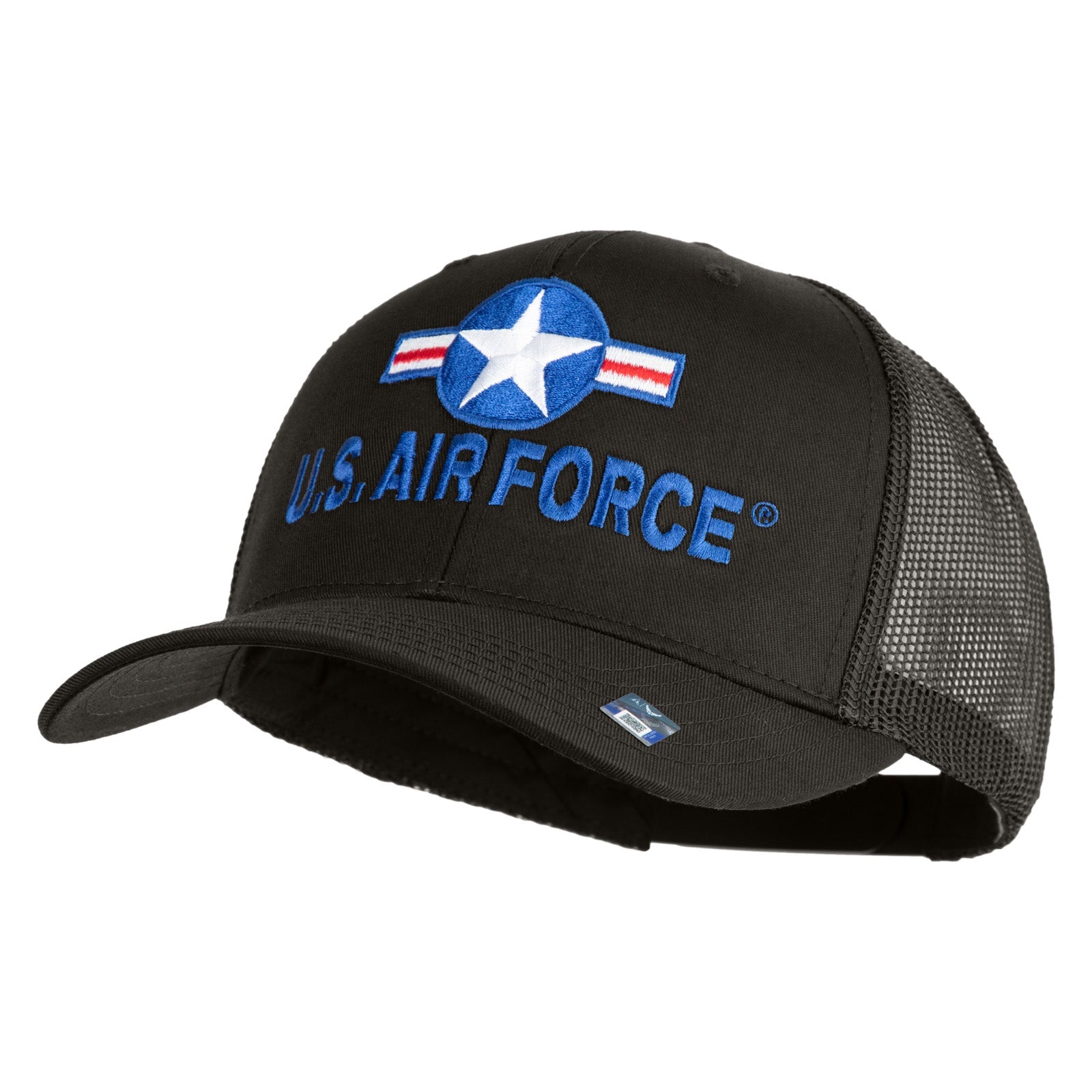U.S. Air Force Roundel Embroidered Solid Cotton Twill Mesh Prostyle Cap