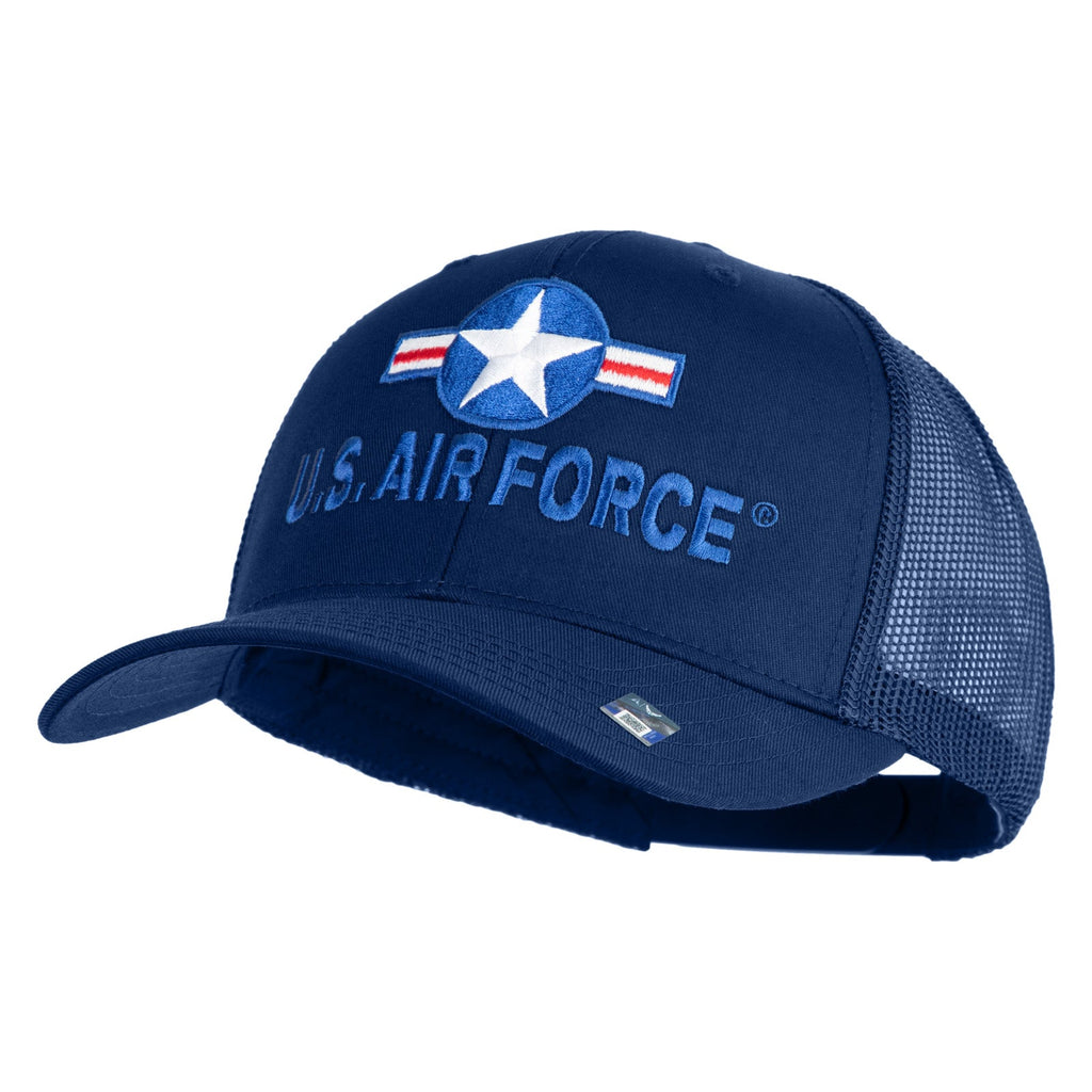 U.S. Air Force Roundel Embroidered Solid Cotton Twill Mesh Prostyle Cap