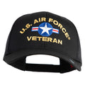 Black cap with 'U.S. Air Force Veteran' text and logo on a white background