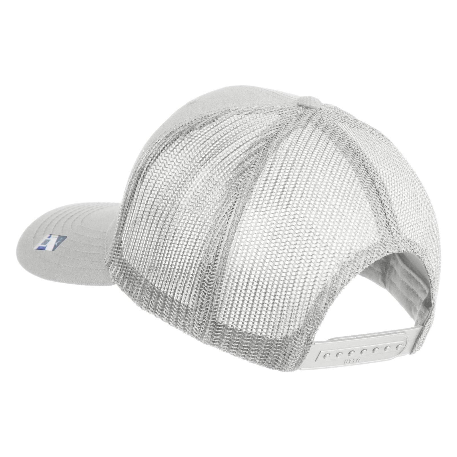 Silver mesh cap on a white background