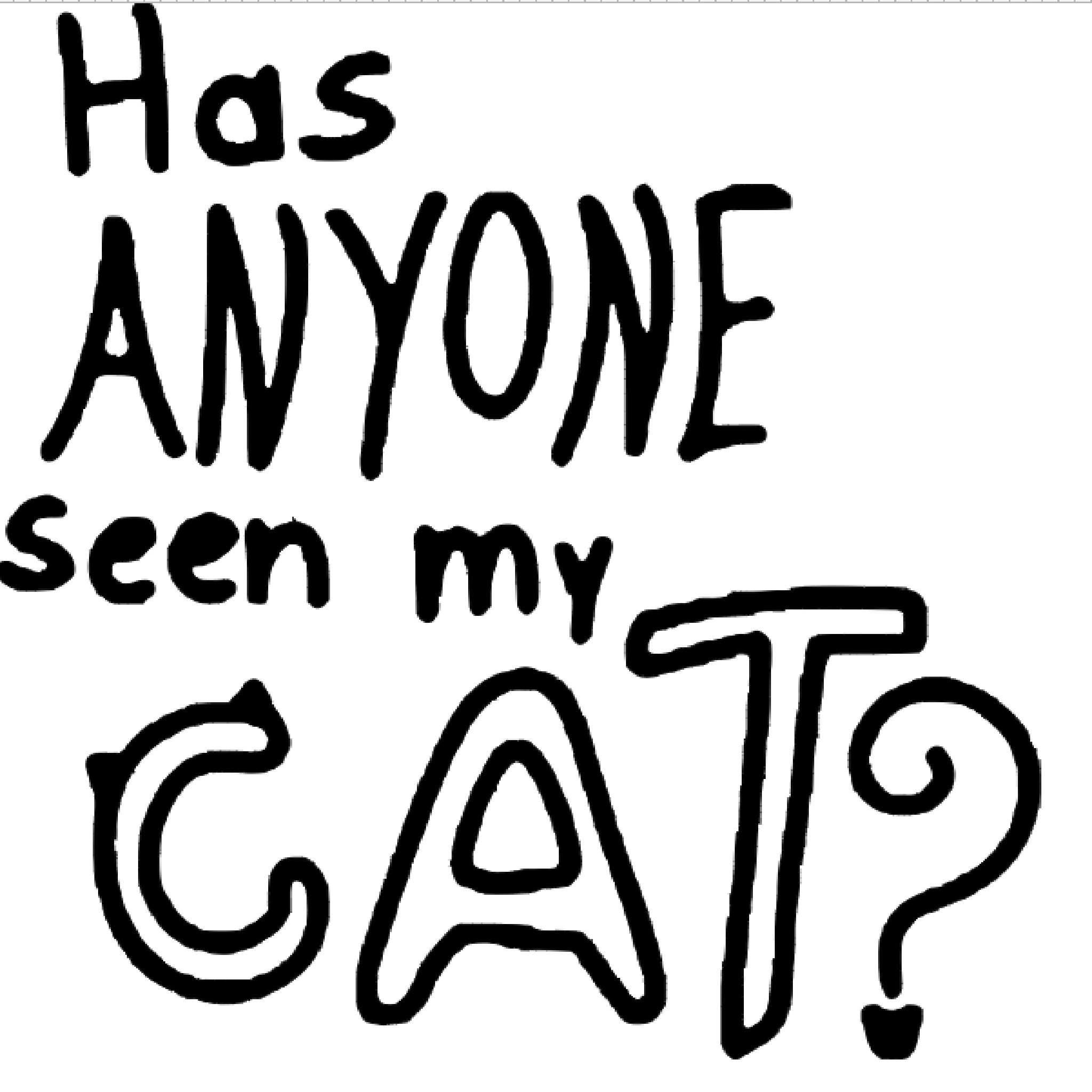 Has Anyone Seen My Cat? Funny Front & Back Cat T-Shirt – Gildan 5000 Heavy Cotton Tee for Cat Lovers