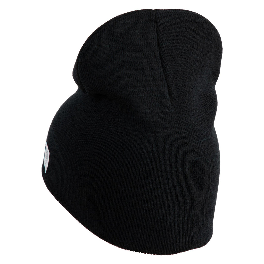 Black knit balaclava on a white background
