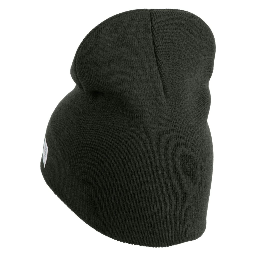 Black knit balaclava on a white background
